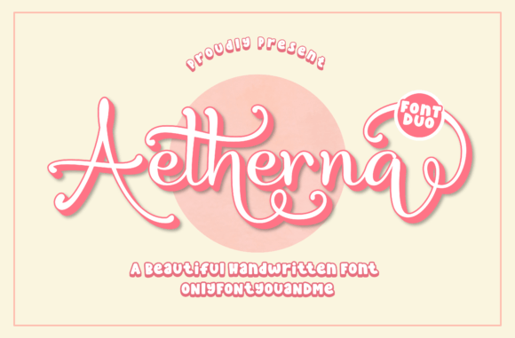 Aetherna: A Handwritten Script Font for Editorial Warmth