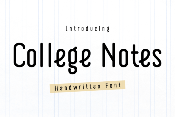 College Notes: A Handwritten Font That Feels Human