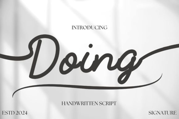 Doing: A Handwritten Script Font That Elevates Digital Branding