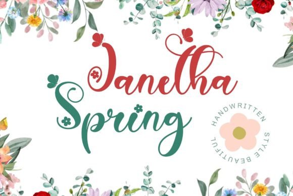 Janetha Spring: A Handwritten Font for Web Design and Branding