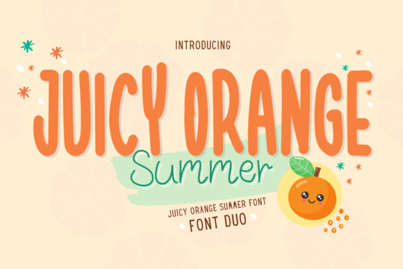 Juicy Orange Summer Font Duo for Vibrant Campaign Visuals