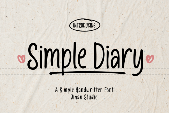 Simple Diary: A Handwritten Sans Serif for Thoughtful Editorial Design