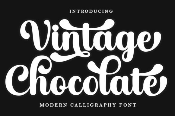 Vintage Chocolate Script: A Warm, Wavy Handwritten Font for Branding